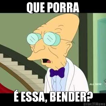 QUE PORRA � ESSA, BENDER?