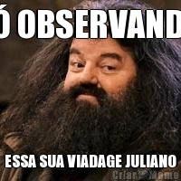 S� OBSERVANDO  ESSA SUA VIADAGE JULIANO