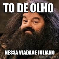 TO DE OLHO  NESSA VIADAGE JULIANO