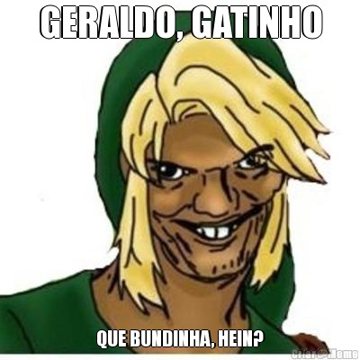 GERALDO, GATINHO QUE BUNDINHA, HEIN?
