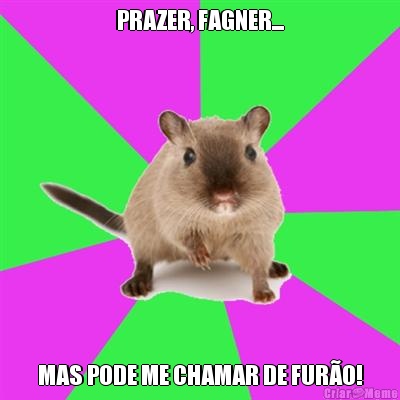 PRAZER, FAGNER... MAS PODE ME CHAMAR DE FUR�O!