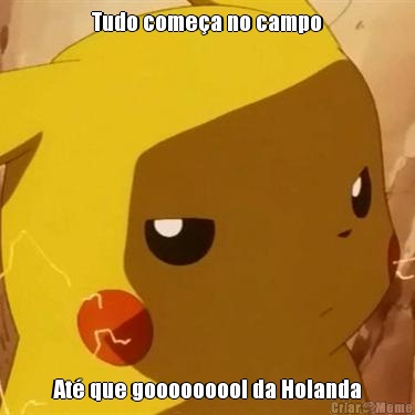 Tudo come�a no campo At� que gooooooool da Holanda