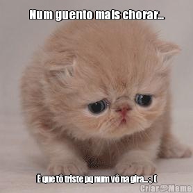 Num guento mais chorar... � que t� triste pq num v� na gira... :, (