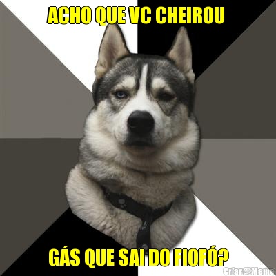 ACHO QUE VC CHEIROU  G�S QUE SAI DO FIOF�?