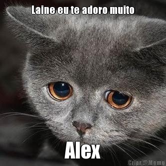 Laine eu te adoro muito Alex