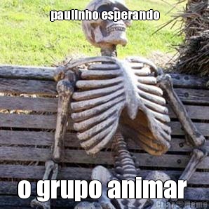 paulinho esperando o grupo animar 
