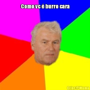 Como vc � burro cara 