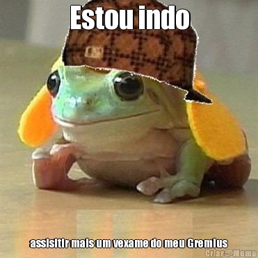 Estou indo assisitir mais um vexame do meu Gremius