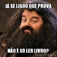 J� SE LIGOU QUE PROVA N�O � S� LER LIVRO? 
