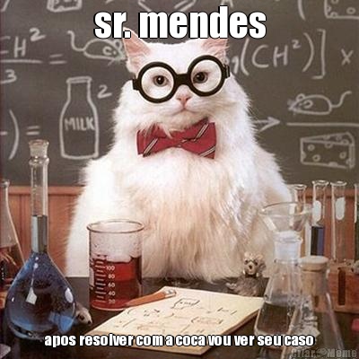 sr. mendes apos resolver com a coca vou ver seu caso
