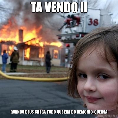 TA VENDO !! QUANDO DEUS CHEGA TUDO QUE ERA DO DEMONIO, QUEIMA