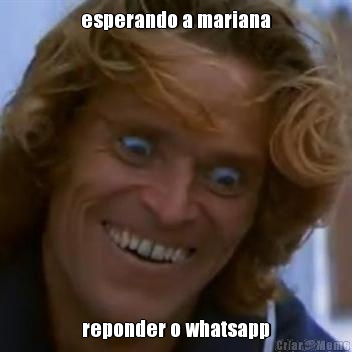 esperando a mariana reponder o whatsapp