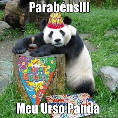 Parab�ns!!! Meu Urso Panda 