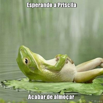 Esperando a Priscila Acabar de almo�ar