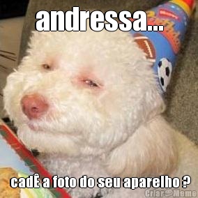 andressa...  cad� a foto do seu aparelho ?