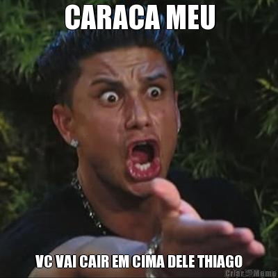 CARACA MEU VC VAI CAIR EM CIMA DELE THIAGO