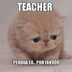 TEACHER  PERDOA EU... POR FAV���