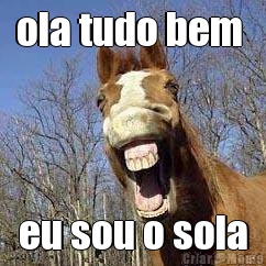 ola tudo bem  eu sou o sola