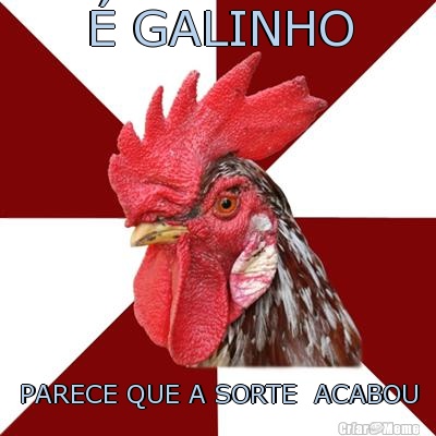 � GALINHO PARECE QUE A SORTE  ACABOU