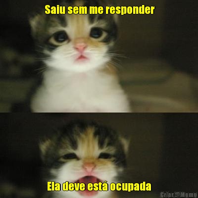  Saiu sem me responder Ela deve est� ocupada