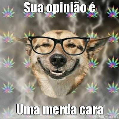 Sua opini�o � Uma merda cara