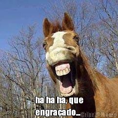  ha ha ha, que
engra�ado...