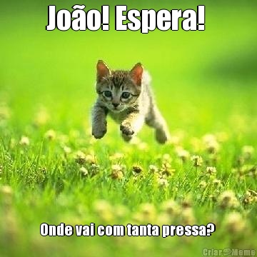 Jo�o! Espera!  Onde vai com tanta pressa? 