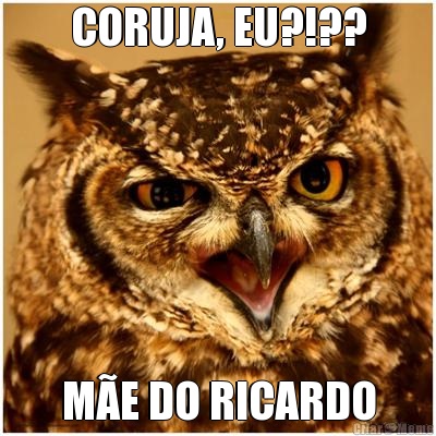 CORUJA, EU?!?? M�E DO RICARDO