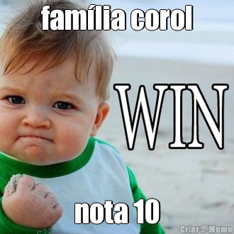 fam�lia corol nota 10
