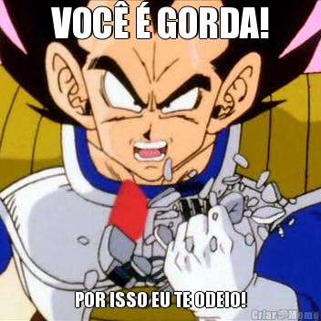 VOC� � GORDA! POR ISSO EU TE ODEIO!