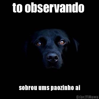 to observando  sobrou ums paozinho ai