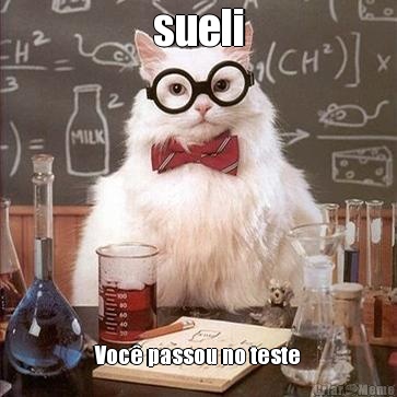 sueli Voc� passou no teste