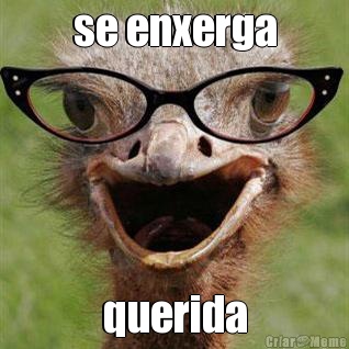 se enxerga querida
