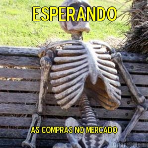 esperando As compras no mercado