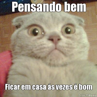 Pensando bem Ficar em casa �s vezes � bom