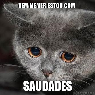 VEM ME VER ESTOU COM  SAUDADES