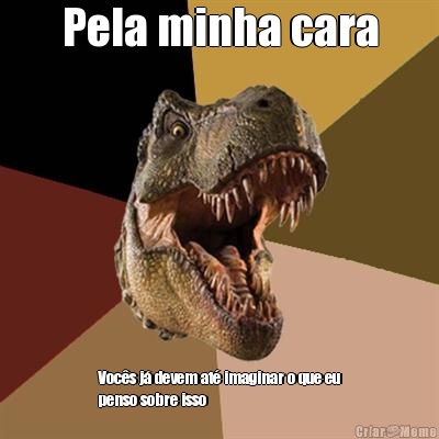 Pela minha cara Voc�s j� devem at� imaginar o que eu
penso sobre isso