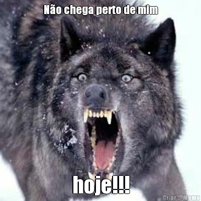 N�o chega perto de mim hoje!!!