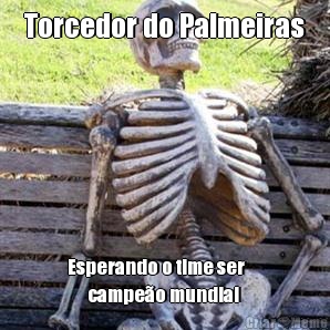 Torcedor do Palmeiras Esperando o time ser     
      campe�o mundial