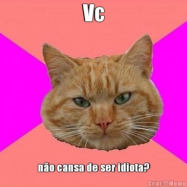 Vc n�o cansa de ser idiota?