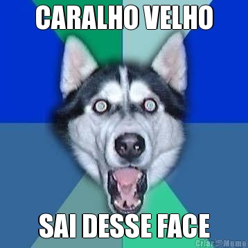 CARALHO VELHO SAI DESSE FACE