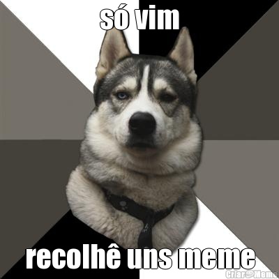 s� vim recolh� uns meme