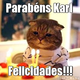 Parab�ns Kari  Felicidades!!!