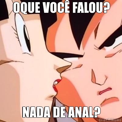 OQUE VOC� FALOU? NADA DE ANAL?