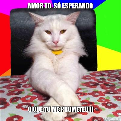 AMOR TO  S� ESPERANDO O QUE TU ME PROMETEU !!