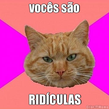 voc�s s�o RID�CULAS
