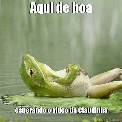 Aqui de boa esperando o video da Claudinha