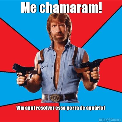 Me chamaram! Vim aqui resolver essa porra de aqu�rio!
