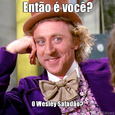 Ent�o � voc�? O Wesley Safad�o?
