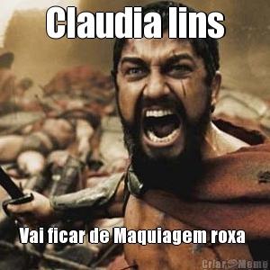 Claudia lins Vai ficar de Maquiagem roxa 